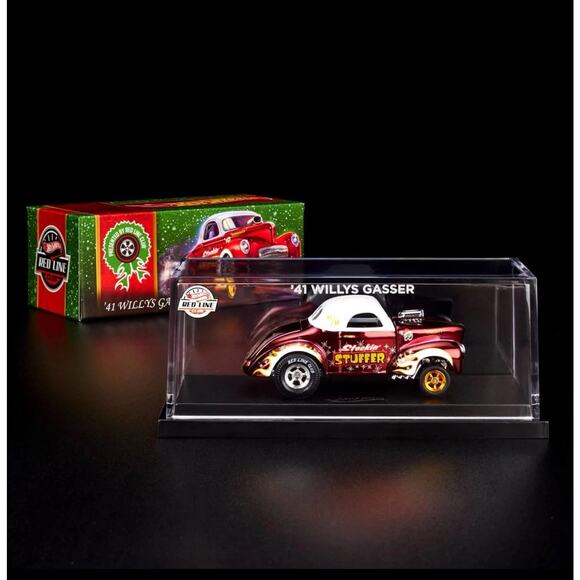 Hot Wheels Red Line Club 2022 Holiday Car 41 Willys Gasser Stockin’‎ Stuffer NIB - Picture 1 of 16